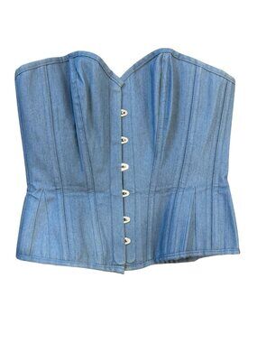 Corset Story Denim Lace-up Corset Size Large